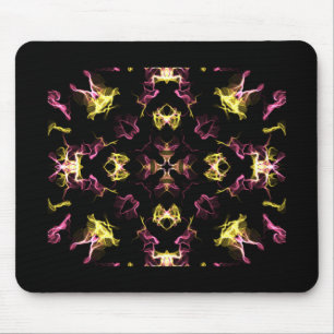 Alfombrilla De Ratón Deslumbrante Mandala rosa y Amarillo