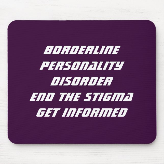 Alfombrilla De Ratón Desorden de personalidad límite Mousepad (Frente)