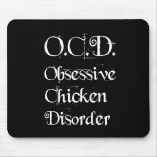 Alfombrilla De Ratón Desorden obsesivo chistoso divertido del pollo de