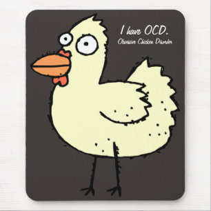 Alfombrilla De Ratón Desorden obsesivo del pollo de OCD