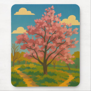 Alfombrilla De Ratón Despertar de primavera - El paisaje de los árboles