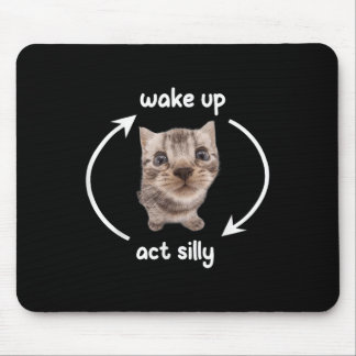 Alfombrilla De Ratón Despierta Acto Silencioso Gato _ Despierta Acto Si