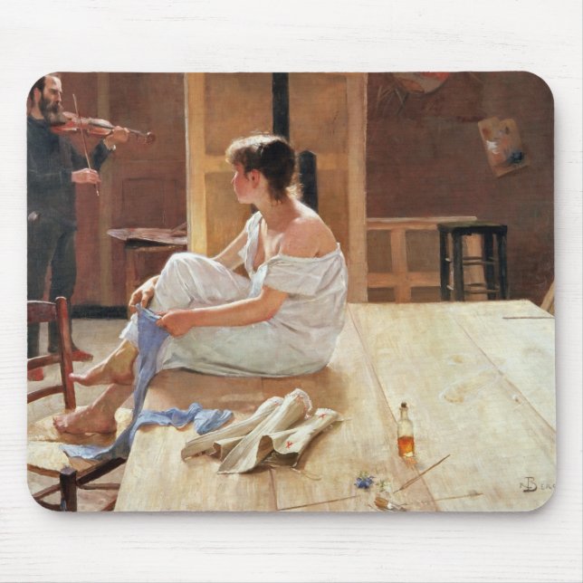 Alfombrilla De Ratón Después de la actitud, 1884 (Frente)