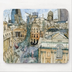 Alfombrilla De Ratón Destinos   Watercolor Vintage London Street