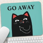 Alfombrilla De Ratón Desvío del dedo medio del gato negro Funny<br><div class="desc">Desvíe la almohadilla del ratón divertida del dedo medio del gato negro del gato negro del dedo. Personalice este diseño personalizado con su propio texto y elija su propio fondo de color.</div>