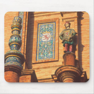 Alfombrilla De Ratón detalle de estatua de cerámica en la Plaza de Espa