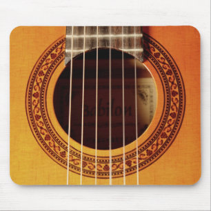 Alfombrilla De Ratón Detalle de guitarra acústica