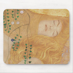 Alfombrilla De Ratón Detalle de Gustavo Klimt el de las serpientes