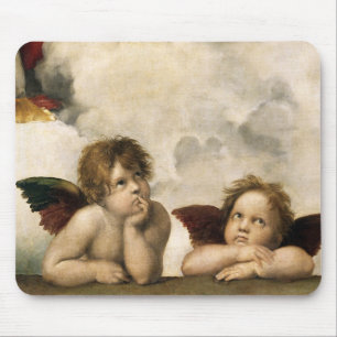 Alfombrilla De Ratón Detalle de Sistine Madonna, Raphael