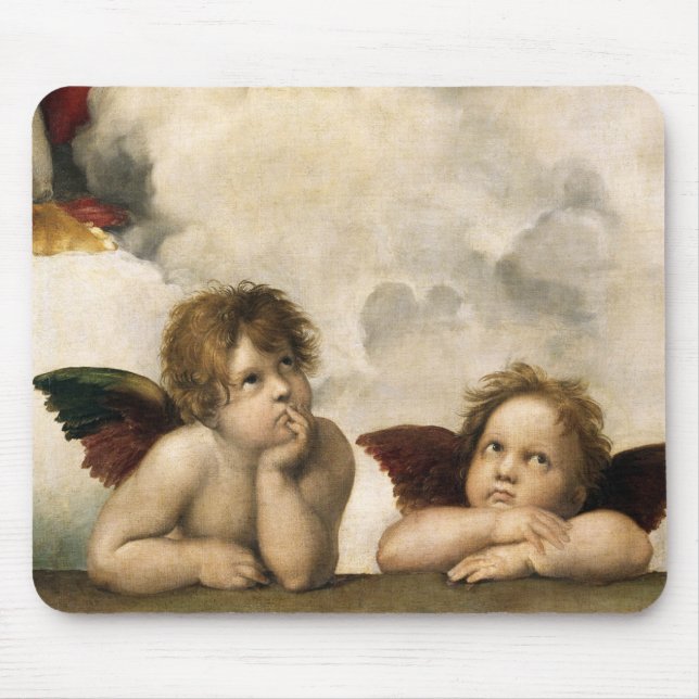 Alfombrilla De Ratón Detalle de Sistine Madonna, Raphael (Frente)