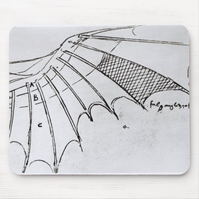 Alfombrilla De Ratón Detalle de un ala mecánica (Frente)