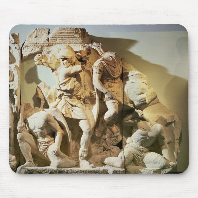 Alfombrilla De Ratón Detalle del friso de una escena de batalla (Frente)