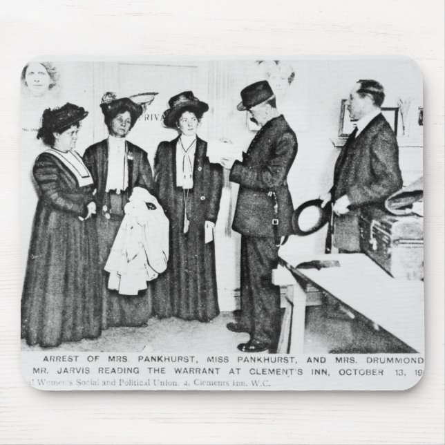 Alfombrilla De Ratón Detención de señora Pankhurst (Frente)