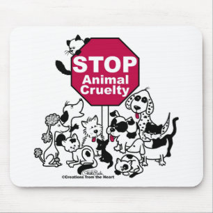 Alfombrilla De Ratón Detener la crueldad con los animales