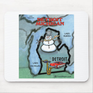 Alfombrilla De Ratón Detroit Michigan