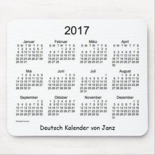 Alfombrilla De Ratón Deutsch 2017 Kalender