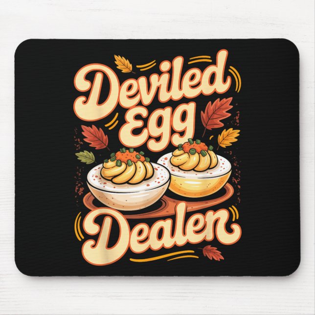 Alfombrilla De Ratón Deviled Egg Er Funny Retro Thanksgiving Food Quote (Frente)