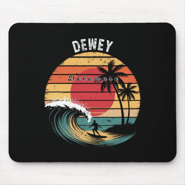 Alfombrilla De Ratón Dewey Beach Delaware Playa Surfing  (Frente)