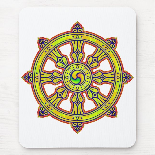 Alfombrilla De Ratón Dharma budista Chakra (Frente)