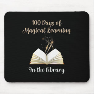 Alfombrilla De Ratón Día 100 de Magia Escolar Biblioteca Aprendizaje Av