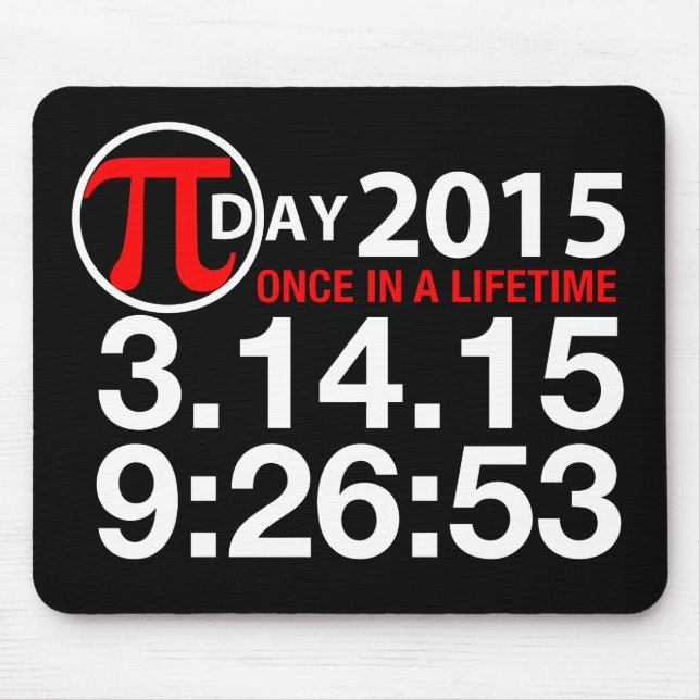 Alfombrilla De Ratón Día 2015 del pi (Frente)
