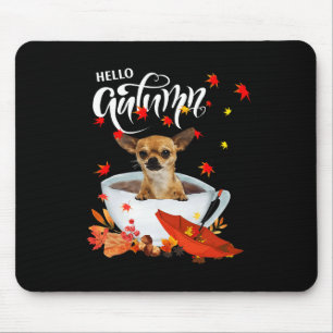 Alfombrilla De Ratón Día De Acción De Gracias Del Chihuahua Autumn Dog 