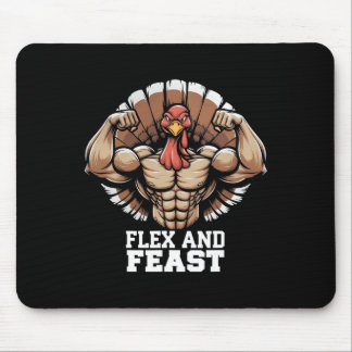 Alfombrilla De Ratón Día De Acción De Gracias Turquía Flex Y Gimnasio D
