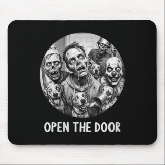 Alfombrilla De Ratón Día de Brujas Perros Zombies Divertidos Abren la P