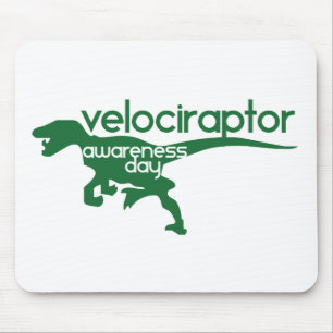 Alfombrilla De Ratón Día de Conciencia de Velociraptor