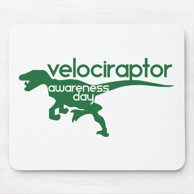 Alfombrilla De Ratón Día de Conciencia de Velociraptor (Frente)