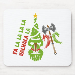 Alfombrilla De Ratón Día de fiesta del navidad de Viking Valhalla