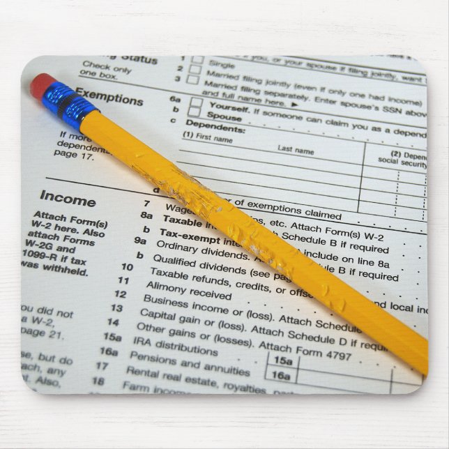 Alfombrilla De Ratón Día de impuestos (Frente)