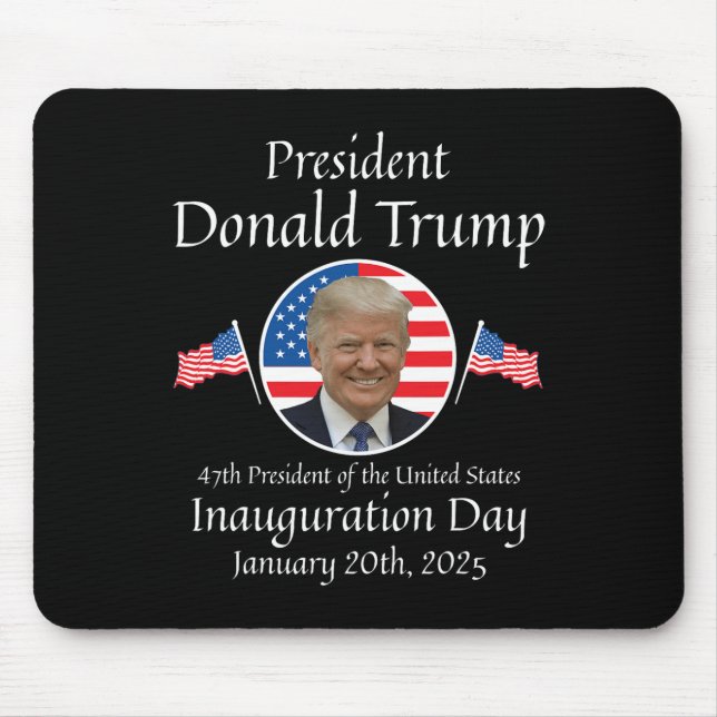 Alfombrilla De Ratón Día de Inauguración de Donald Trump 2025 47º presi (Frente)