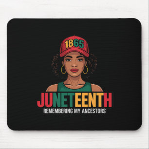 Alfombrilla De Ratón Día de Juneteenth Mujeres Negras Reina Melanina De