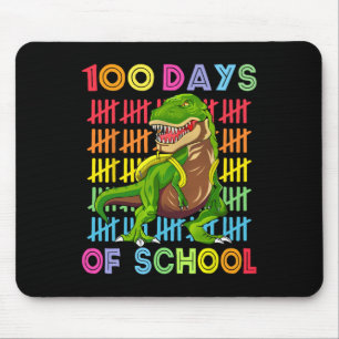Alfombrilla De Ratón Día De La Escuela Dino Niños Felices 100 Días Dino