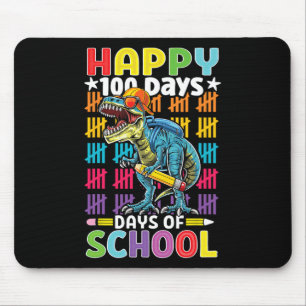 Alfombrilla De Ratón Día De La Escuela Dino Niños Felices 100 Días Dino