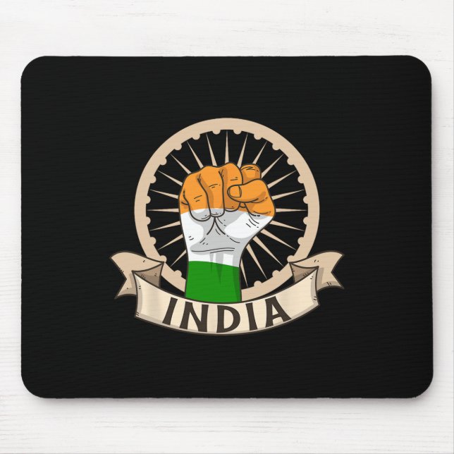 Alfombrilla De Ratón Día de la Independencia 15 de agosto Bandera India (Frente)