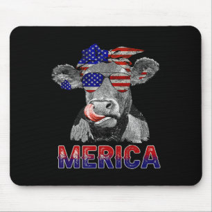 Alfombrilla De Ratón Día De La Independencia, Vaca Merica, 4 De Julio A