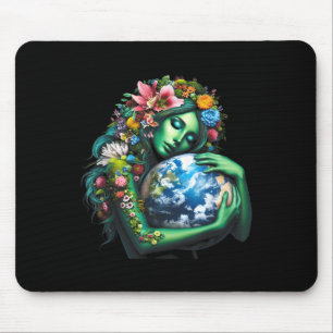 Alfombrilla De Ratón Día de la Madre Tierra Verde: Gaia salve a nuestra