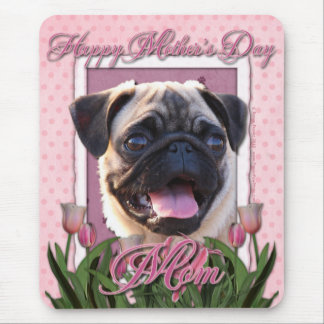 Alfombrilla De Ratón Día de la Madre - tulipanes rosados - barro