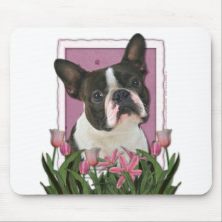 Alfombrilla De Ratón Día de la Madre - tulipanes rosados - Boston