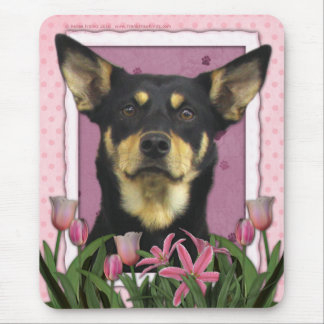 Alfombrilla De Ratón Día de la Madre - tulipanes rosados - Kelpie