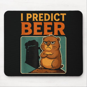 Alfombrilla De Ratón Día de la marmota predigo cerveza gruñón Humo de m