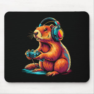 Alfombrilla De Ratón Día de la Marmota Videojuegos Divertidos Marmota 6