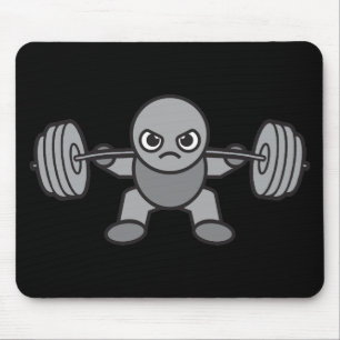 Alfombrilla De Ratón Día de la Pierna - Plaza - Kawaii Weightlifter