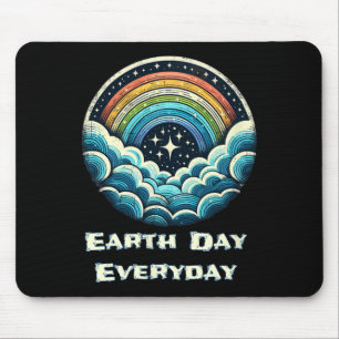 Alfombrilla De Ratón Día de la Tierra Todos los Días Globe Arcoiris Día