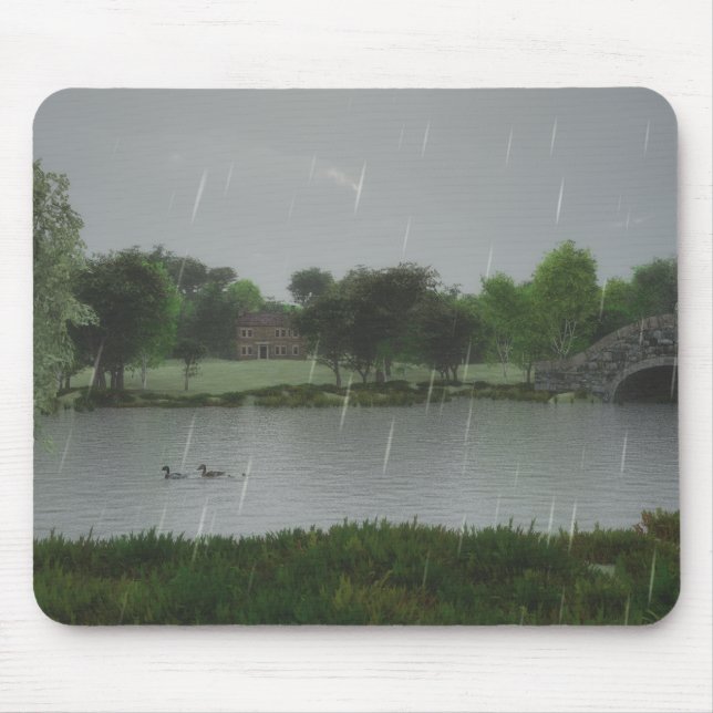 Alfombrilla De Ratón Día de las Lluvias en el lago Mousepad (Frente)