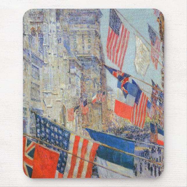 Alfombrilla De Ratón Día de los Aliados, mayo de 1917 por Childe Hassam (Frente)
