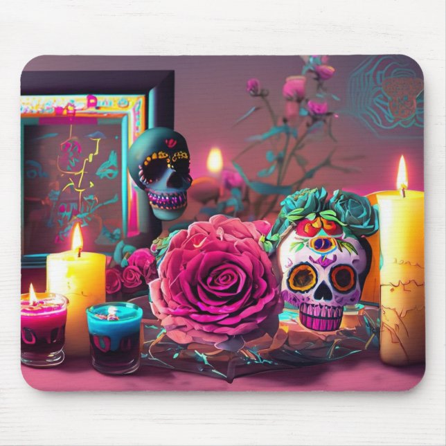 Alfombrilla De Ratón Día de los Muertos (Frente)