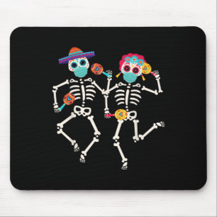 Alfombrilla De Ratón Día De Los Muertos: Baile De Cráneo Muerto